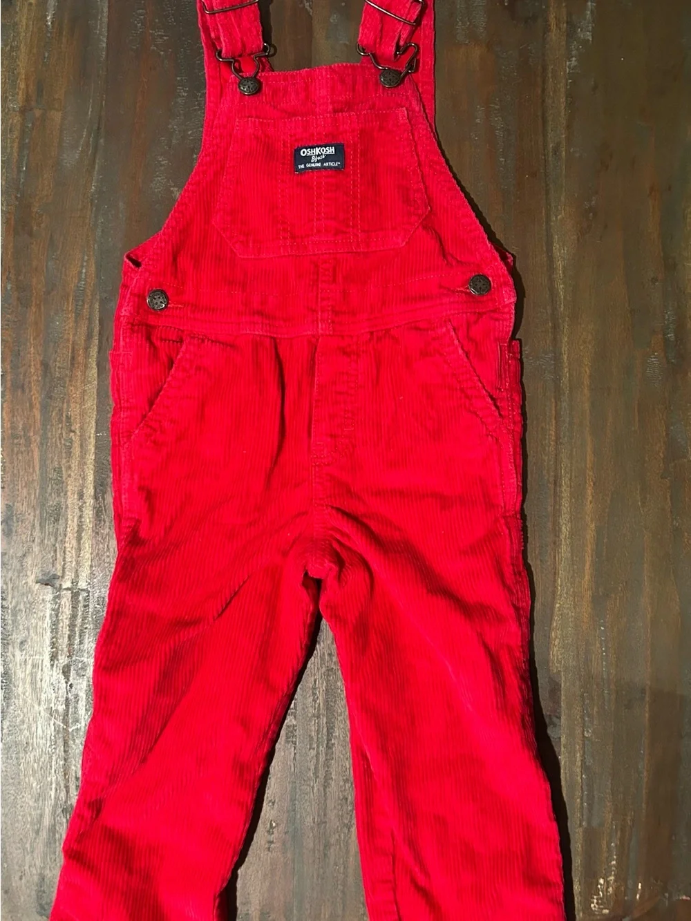OshKosh B'gosh Bright Red Corduroy Overalls